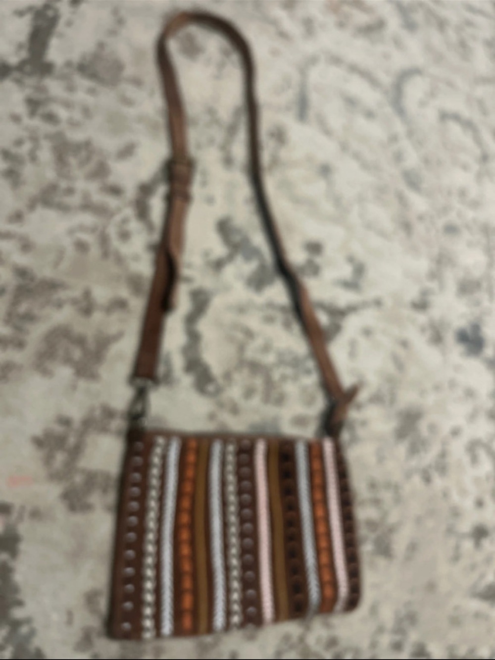 Shyanne Brown Multicolor Striped Shoulder Bag